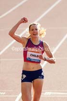 Eilidh Child wins the 400 metres hurdles at the Glasgow Diamond League. Photo: David T. Hewitson/Sports for All Pics